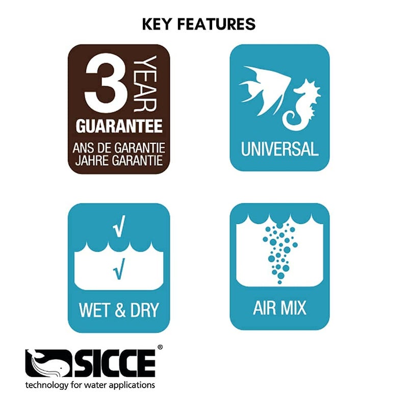 SICCE MULTI 5800 Multifunction Aquarium Pump, 1500 GPH, designed for submerged and in-line use - Image 5